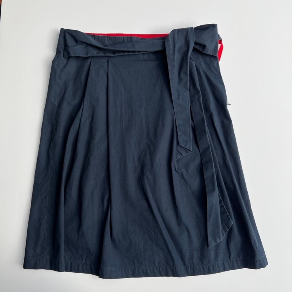 Tom Joule Polished Cotton Skirt Navy Size 6